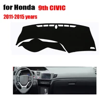 Приборной панели автомобиля Чехлы для Honda 9th CIVIC 2011 до левой рукой дисков тире покрывает панель dashmat инструмент Аксессуары платформы