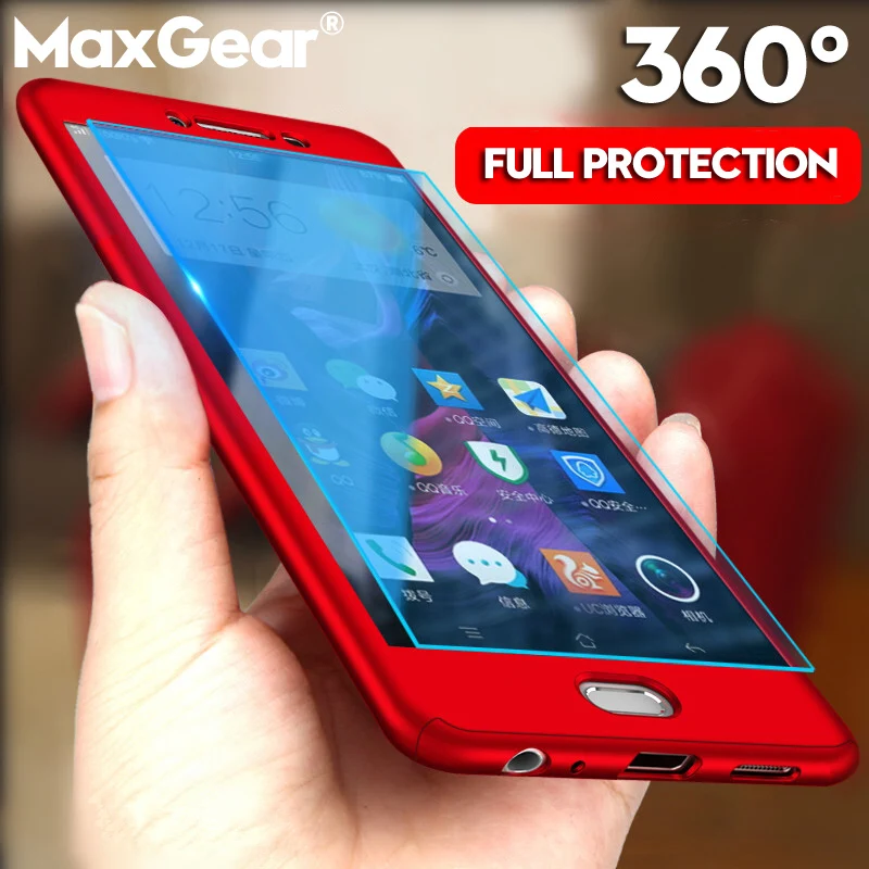 

360 Degree Full Cover For Meizu M6 M5 M3 note M6 M6S Luxury Hard Plastic Matte Case For Meizu Pro 7 M3E M2E Funda Tempered Glass