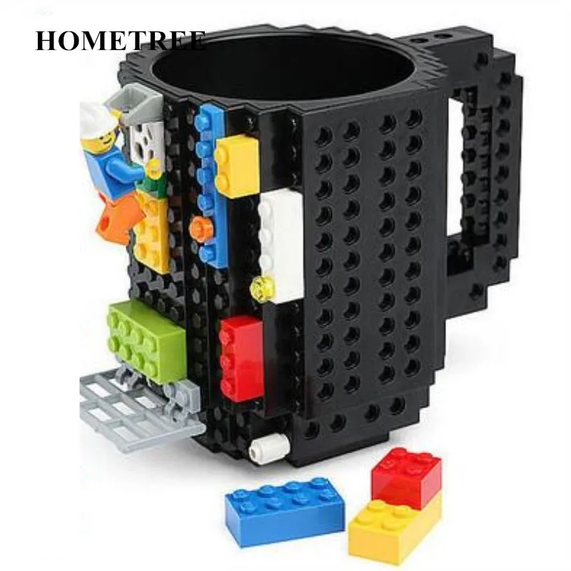 

HOMETREE New Creative 350ml Building Blocks DIY Adult assembly Coffee Toys/Puzzle Water Bottle Coffee Christmas Toy gifts H381