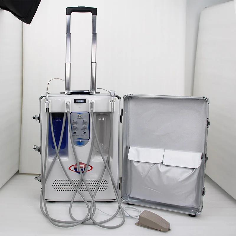 

Compact structure & Complete Function Portable Dental Unit Mobile Dental Treatment Unit with Oiless Air Compressor Motor