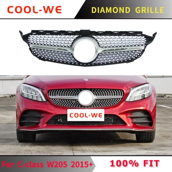 

2019 W205 Grill C CLASS Diamond Grill for Mercedes for Benz C180 C200 C250 C300