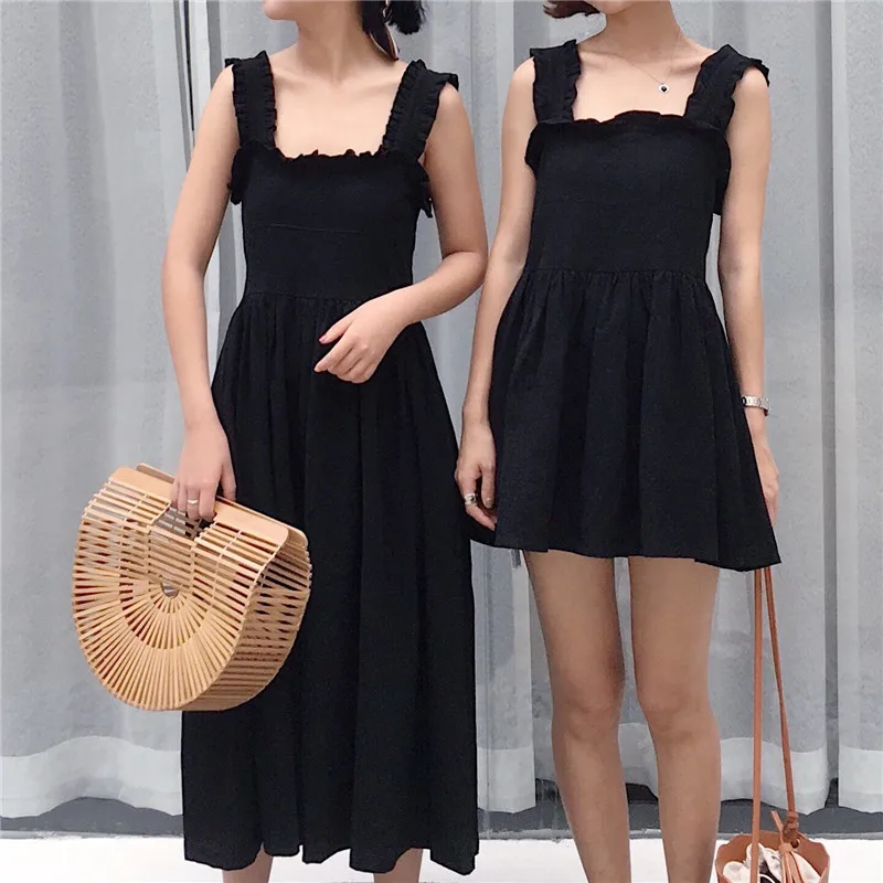 

Summer Women Dress Vintage Sexy Bohemian Floral Tunic Beach Dress Sundress black Women Dress