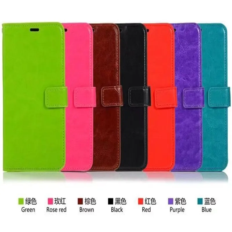 50pcs lot Flip PU Leather Cover Case For One Plus font b 7 b font font