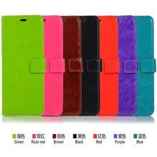 50pcs/lot Flip PU Leather Cover Case For One Plus 7 Oneplus 7 Pro For 1+7 Pro Crazy Horse Grain Phone Bag