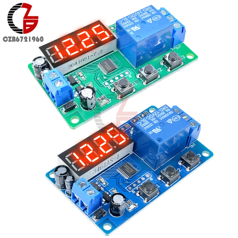 Dc 12v 24v Digital Time Delay Relay Module Time Relay