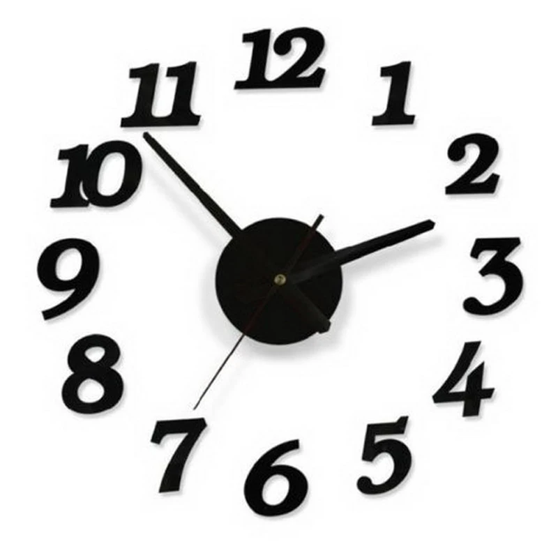 3D Acrylic Living Room Wall Stickers Quartz Clock Brief Designer Home Decor Wall Clock Home Decoration Home Table