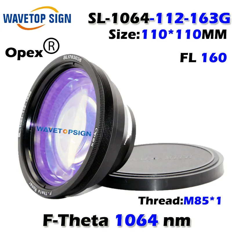 

F-Theta 1064 nm scan len size 110*110mm SL-1064-112-163G focus distance 160mm use for fiber &yag laser mark machine
