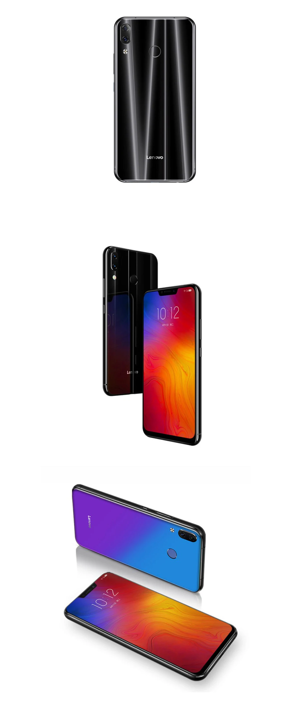 Lenovo Z5 L78011 LTE смартфон 6,2 "Snapdragon 636 Восьмиядерный 6 ГБ Оперативная память 64 ГБ Встроенная память двойной сзади Камера 16MP отпечатков пальцев ID