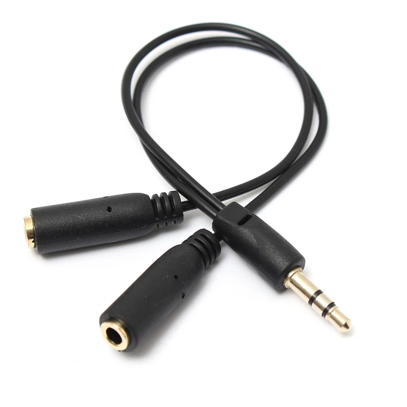 2x Dual 2-RCA Female Jacks to 3.5mm Stereo Male Y Splitter Audio Cable Adapter