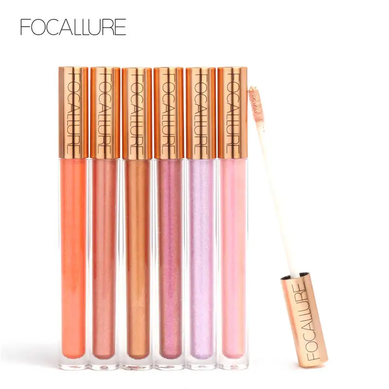 

FOCALLURE 12pcs/kit Best Selling Lip Gloss Waterproof Matte Lipstick Metal Rose Golden Lip Gloss Liquid Lipstick Set
