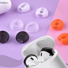 2 пары супертонких силиконовых ушных наконечников, сменная крышка для iphone, гарнитура для airpods