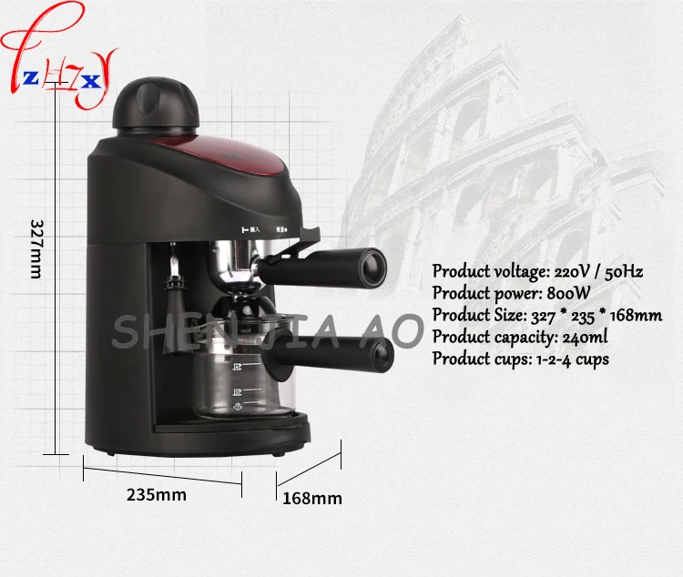 1 шт. 220 V дома полуавтоматическая мульти-функциональные в итальянском стиле под высоким давлением кофемашина небольшой коммерческой
