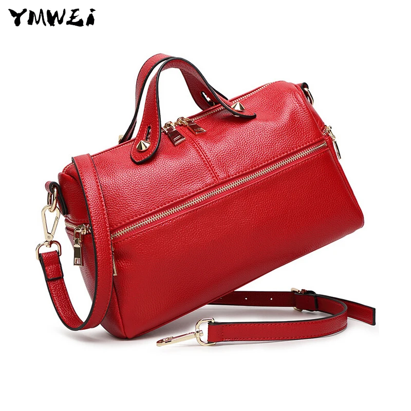 

Boston one shoulder hand bags 2016 fashionable Europe and the United States big handbag new pillow pack