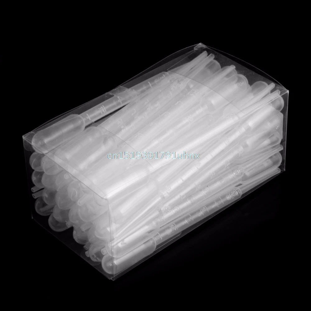 

50Pcs 3ML Airbrush Disposable Plastic Eye Dropper Transfer Graduated Pipettes