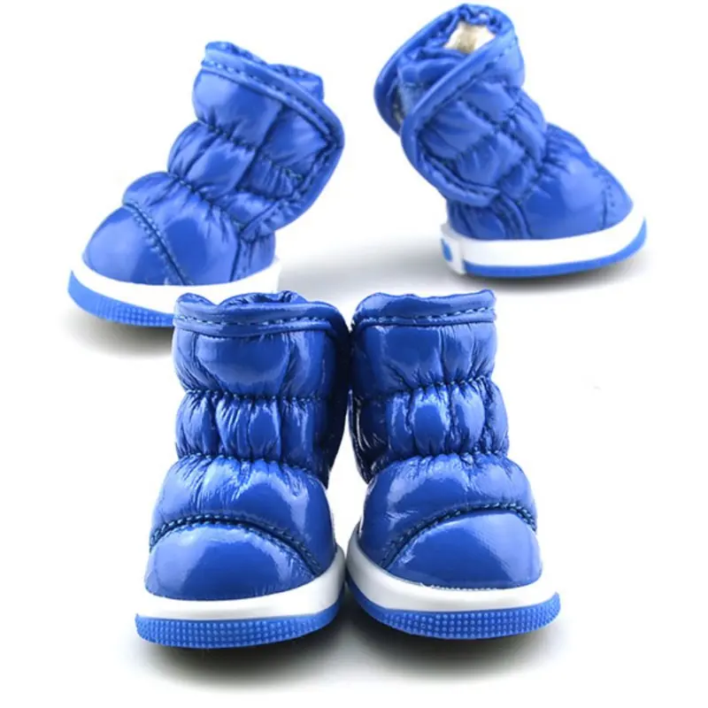 Trendy Winter Ruffle Soft PU Leather Pet Small Dogs Booties Snow Boots Shoes pet dog shoes dog winter warm shoes XS-XL