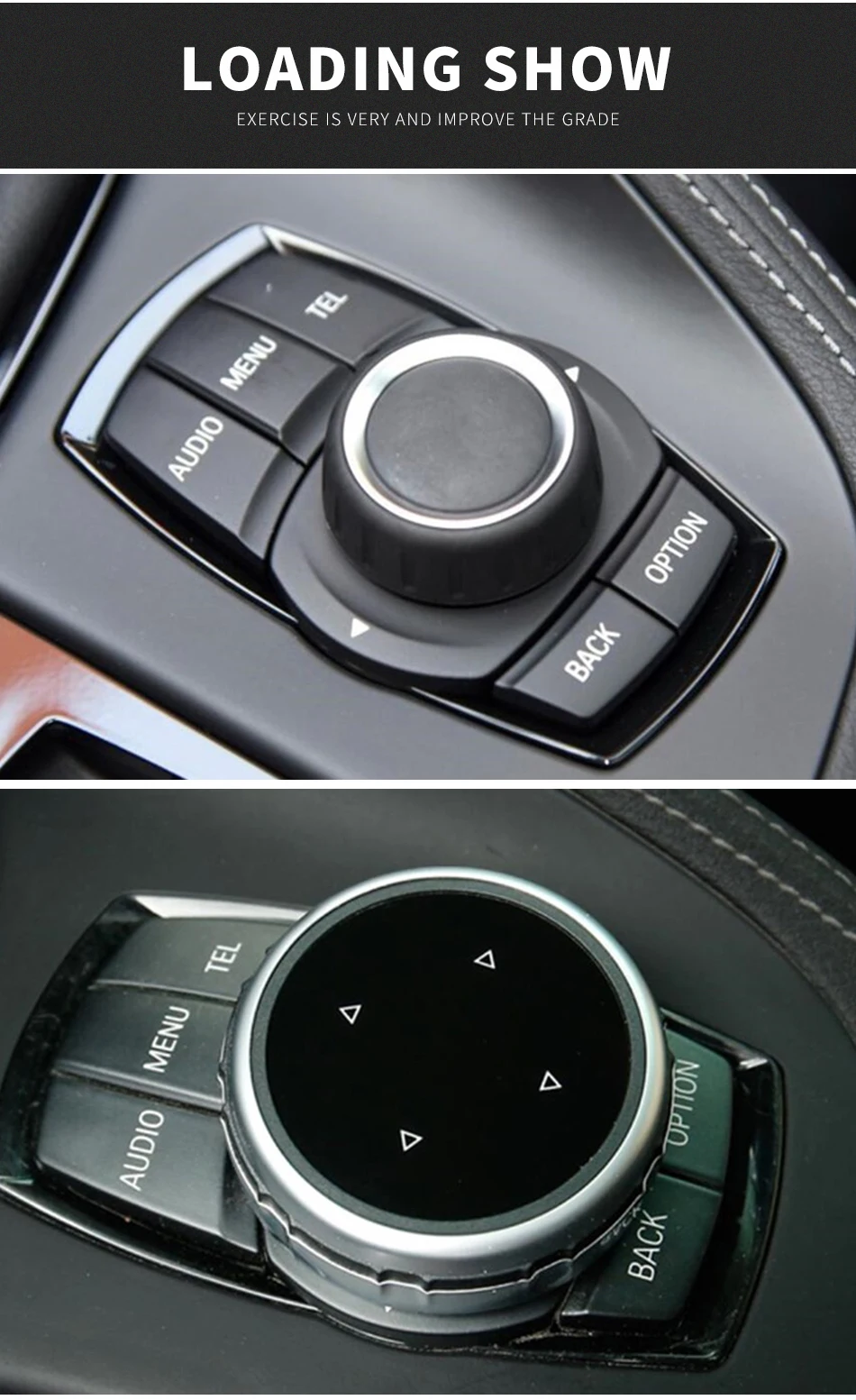Автомобильный мультимедийный Управление ручка Кнопка чехол наклейки для BMW X1 X3 X5 X6 F30 E90 E92 F10 F18 F11 F07 F48 Z4 F15 F16 F25 E60 E61