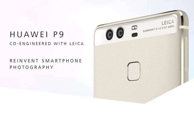 HUAWEI P9 4GB RAM 64GB ROM Hisilicon Kirin 955 2.5GHz Octa Core 5.2 Inch 2.5D FHD Screen Android 6.0 4G LTE Smartphone