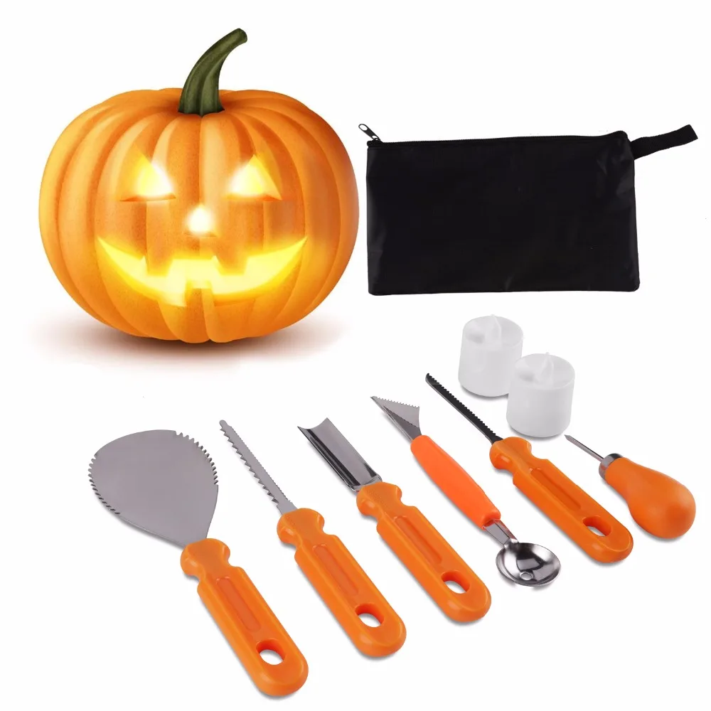 Buy 8PCS Halloween Pumpkin Carving Kit Cutter Melon