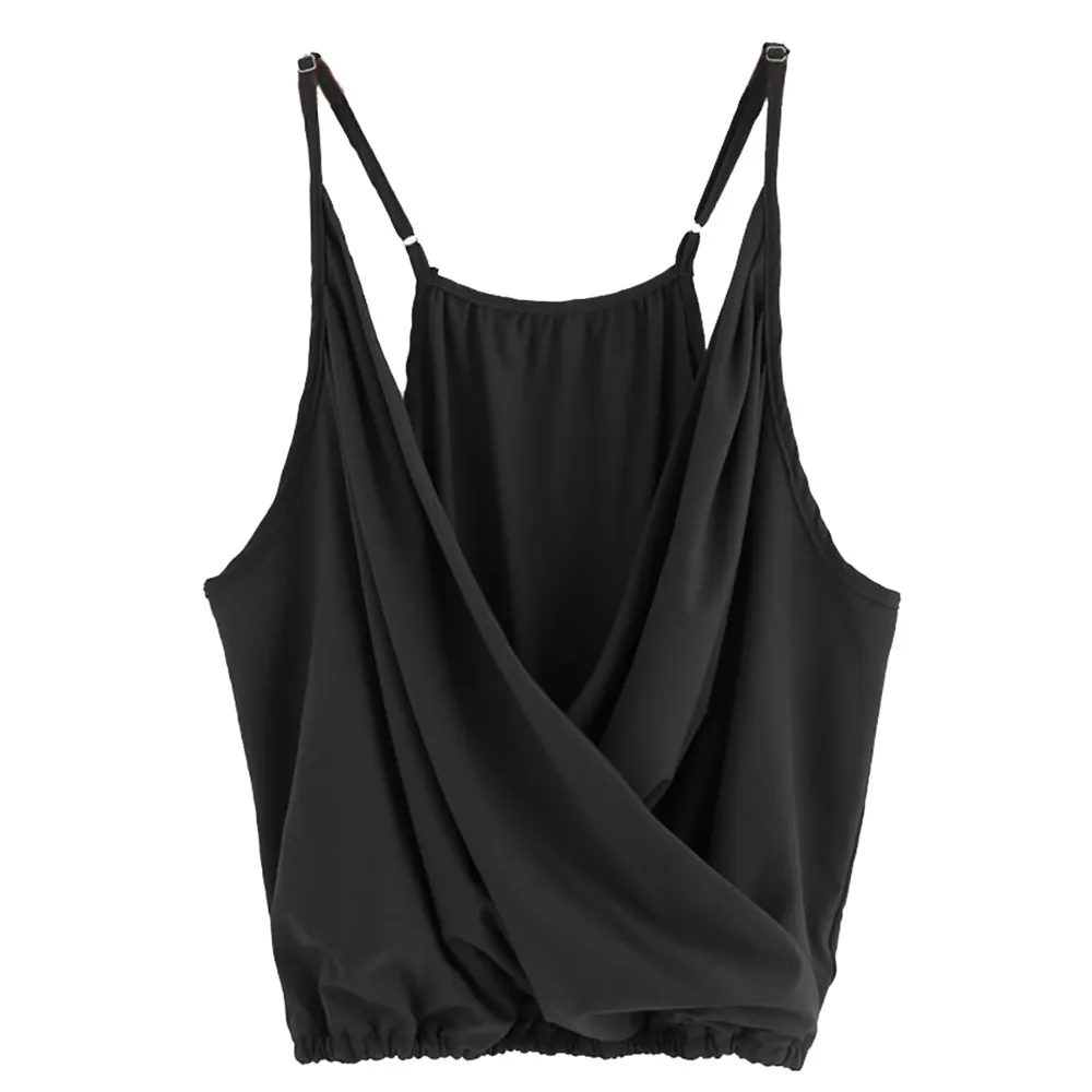 black v neck cami