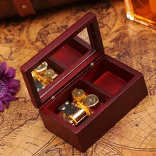 Laxury замок в небе Ювелирные Изделия Музыкальная Шкатулка Деревянный с зеркалом 18 Примечание Обмотка из металла движение может положить кольца в