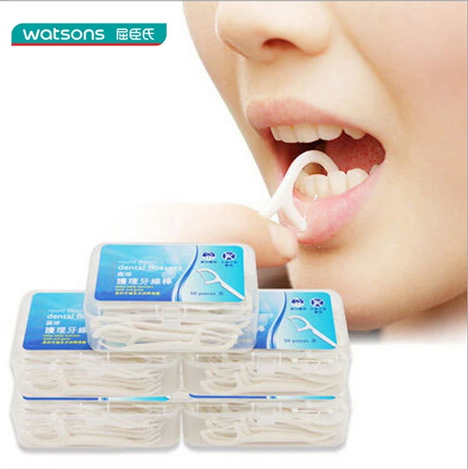 free shipping Watsons round thread dental flosser stick pleiotropic