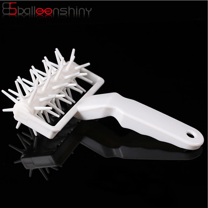 

BalleenShiny DIY Pizza Bread Needle Punchers Roller Pastry Pie Needle Wheels Cutter Dough Docker Bread Hole Punch Pizza Tools