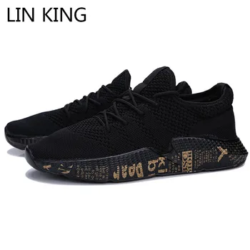

LIN KING Spring Autumn Men Air Mesh Casual Shoes Breathable Outdoor Tenis Sneakers Lightweight Comfortable Lace Up Sports Shoes
