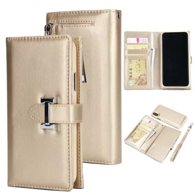 Съемный чехол-кошелек для IPhone X 8 7 6 6S Plus, Магнитная задняя крышка, 360, флип, полный протектор, женская сумка для сотового телефона