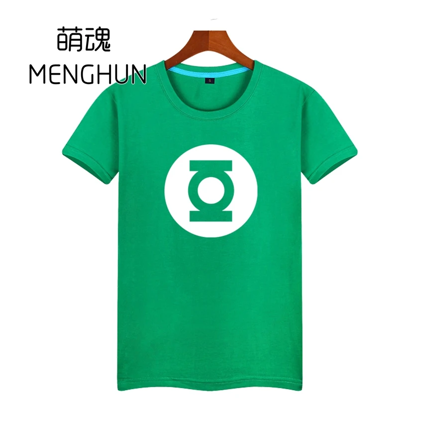 The BIG BANG THEORY Sheldon tee shirt Movie t shirt green lantern short