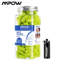 Mpow 60 пар NRRA 32dB Шум уменьшения пены ухо Вилки противошумные Шум блокиратор уха Вилки с переносной чехол для сна