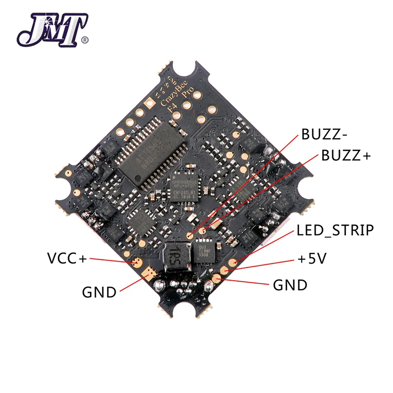 JMT Happymodel Mobula7 Crazybee F4 PRO Контроллер полета 1-2S совместимый, Flysky/Frsky приемник для 2S бесщеточный крошечный BWhoop