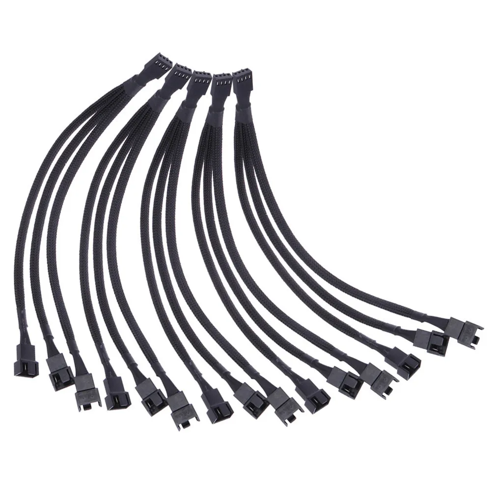 

New Fan 4pin to 3 x 4pin/3pin PWM extender cable 4pin to 3 Ways Y Splitter Cable 8.30