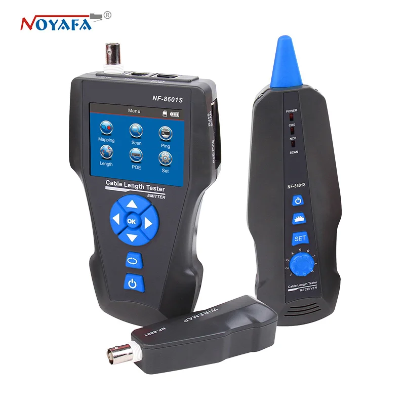 NOYAFA NF-8601S TDR Tester Network Cable Tester Tracker RJ45 RJ11 lan cable length telephone tracker+POE+PING+Voltage detector