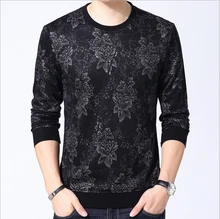 YAXITE Autumn Winter Mens T Shirts Print Black Brand Clothing For Man s Long Sleeve T