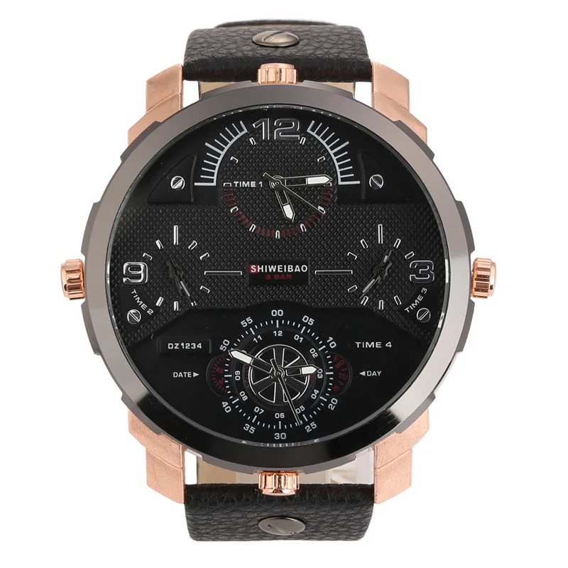 top luxury brand shiweibao cool big case four time zones military wristwatches for men watches  2 (3)