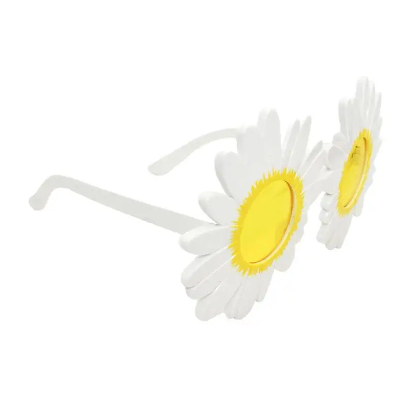 

2pcs Eyeglasses Summer Funny Creative Hawaiian Style Tropical Daisy Shape Eyeglasses Photo Props Sunglasses for Party Dress