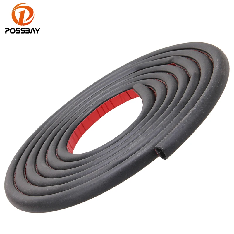 POSSBAY 3.1M/10.5FT Rubber Door Edge Guards D Shaped Molding Protection
