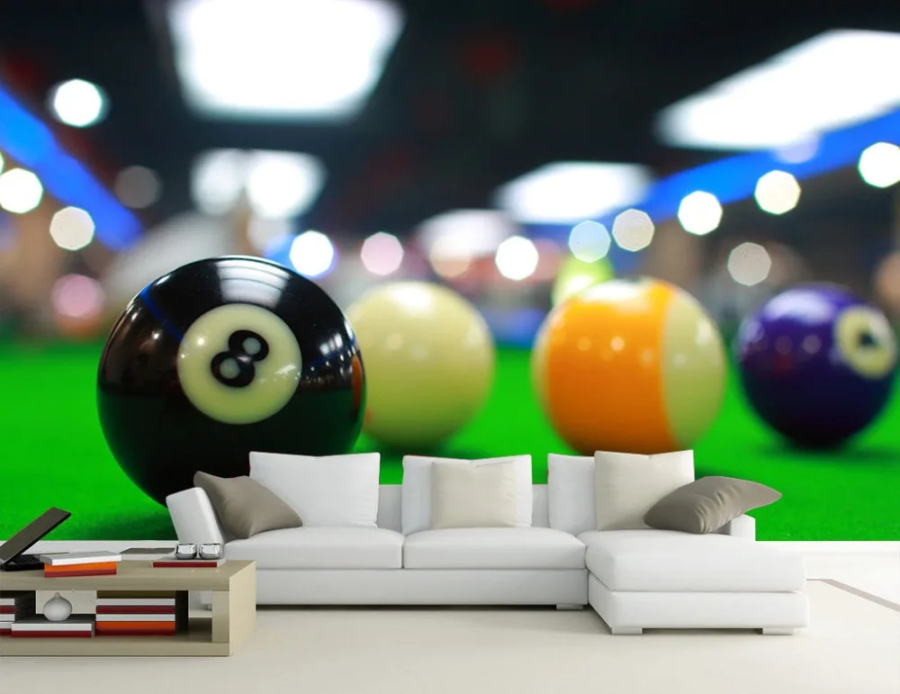 

[Self-Adhesive] 3D Billiard Table Lights 46 Wall Paper mural Wall Print Decal Wall Murals