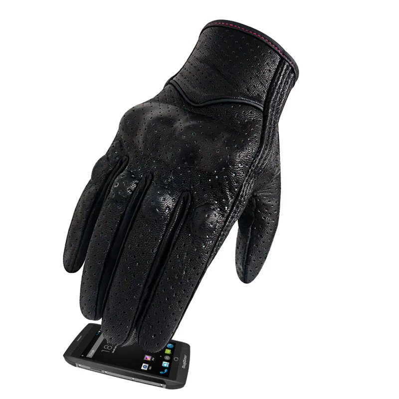 

Motorcycle Gloves Women Touch XS S M Soft Leather Goatskin Guantes Cycling Glove Female Motocross Motorbike Luvas Mujer Mulheres