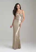 Champagne Prom Kleider 2017 Bling Pailletten Liebsten Weg Von der Schulter Mermaid Formales Abendkleider Plus Größe 11151458