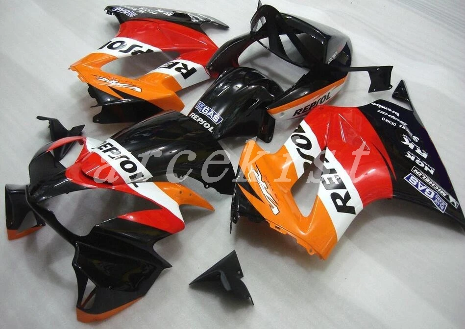 ABS Обтекатели комплект, пригодный для HONDA VFR800 2002-2012 VFR 800 800RR 02 03 04 2005 2006 2007 2008 2009 2010 2011 2012 горячий repsol