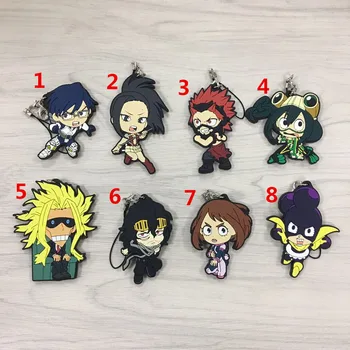 

T1491 Anime Boku no Hero Academia rubber Keychain Key Ring Straps Rare cosplay