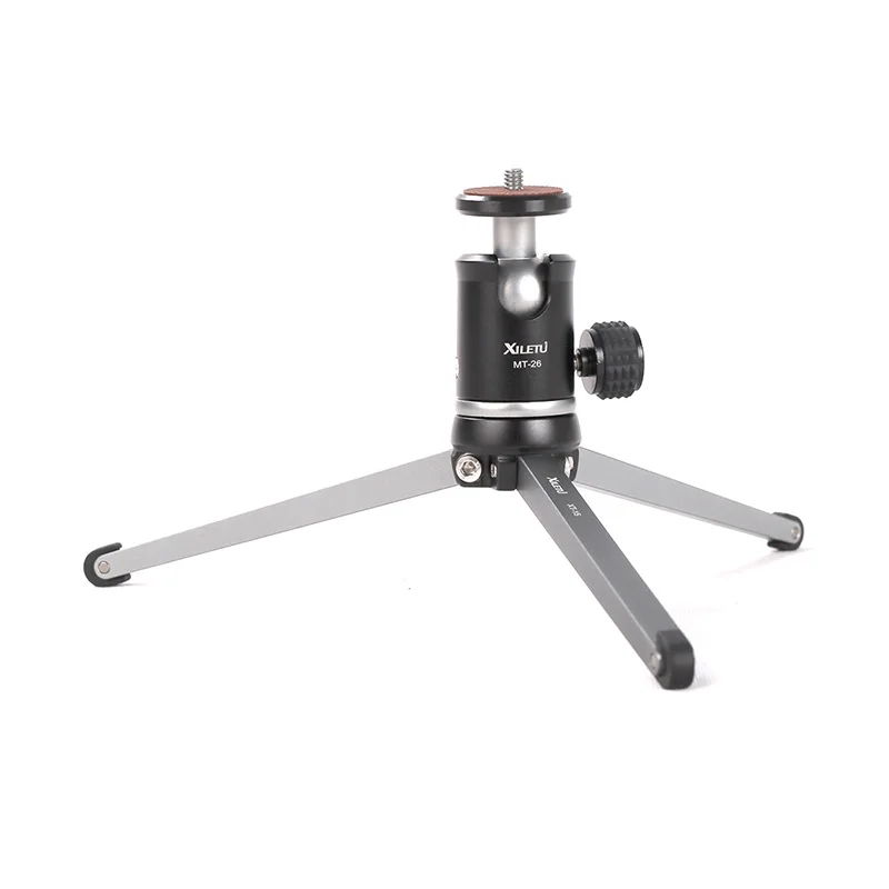 Najtaniej Ulanzi XILETU MT26 + XT15 Mini metalowy statyw z odpinaną głowicą kulową obrót o 360 stopni, statyw ze stopu aluminium do GoPro DSLR