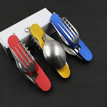 Stainless Steel Hunting Survival Tools Multitool Pocket Camping Folding Knife Outdoor Travel Cutlery Sets Knives