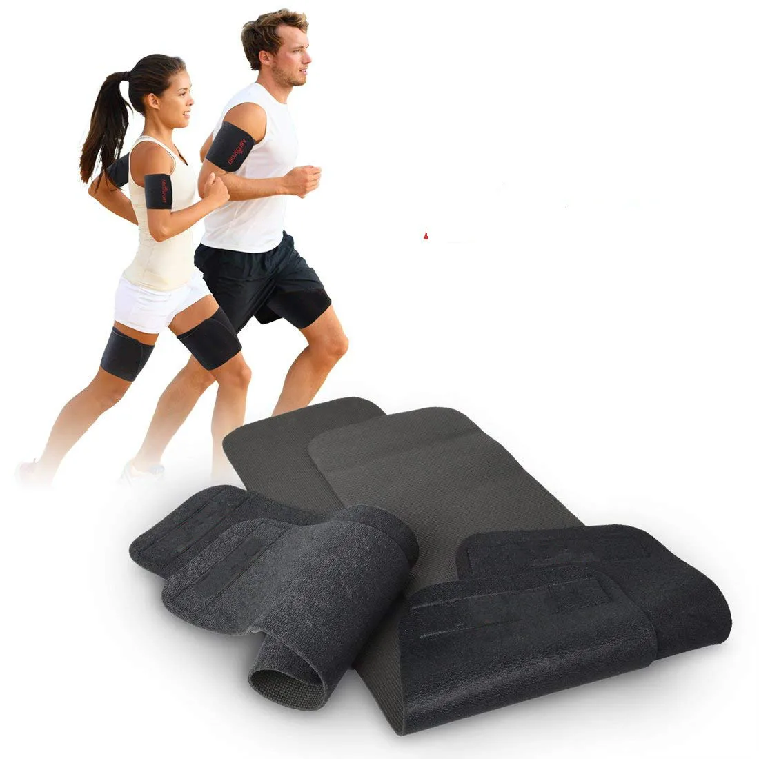 

Body Wraps for Arms and Thighs To Lose Fat &Reduce Cellulite Adjustable Slimmers with Anti-Slip Grid Technology 4 Piece Kit