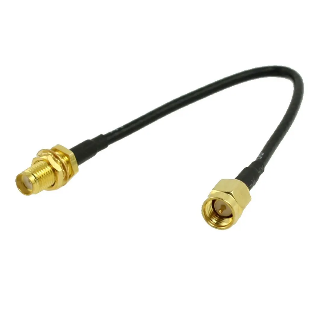 Long Black Cable SMA Female to Male Coaxial Antenna Adapterin Connectors from Lights & Lighting