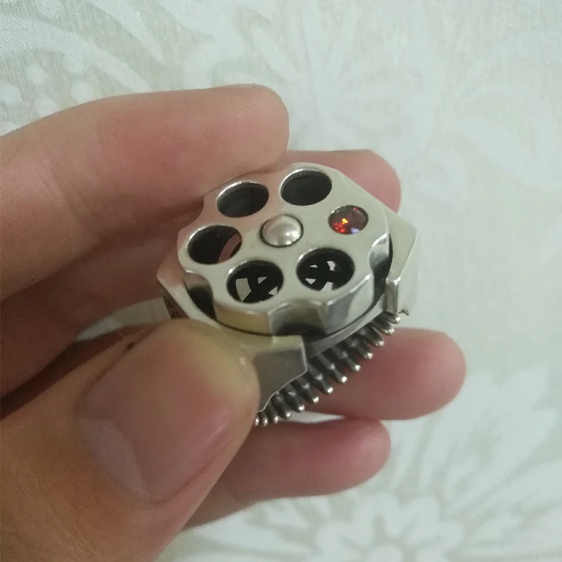 

ZABRA Luxury 925 Silver Biker Men Russian Soldier Bullets Roulette Ring Big Punk Rock For Mens Customized Jewelry
