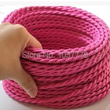 100 метров Длинный Красивый Розовый Плетеный текстильный тканевый провод кабель для винтажной подвесной лампы