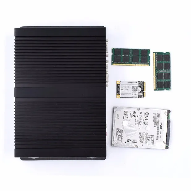 Eglobal 2 * RS232 COM порт 1 VGA HDMI промышленный Ethernet мини ПК с Intel i7 7200u 6200u 5250U i3 6006U Barebone