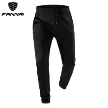FANNAI Running Pants Men Black Athletic Football Soccer Trainning Drawstring Polyester Breathable Jogger Pants